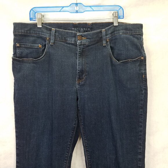 Mott & Bow Jeans Men's 38x32 Blue Slim Straight Leg Woos-Ston Stretch Denim - Picture 2 of 16